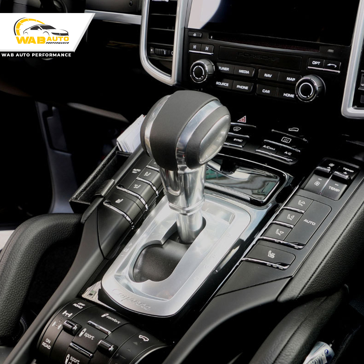 Lắp Đặt Mẫu Cần Số Carbon Thể Thao Porsche Cayenne E2
