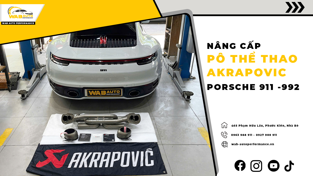 Nâng Cấp Pô Thể Thao Akrapovic Cho Dòng Porsche 911 – 992