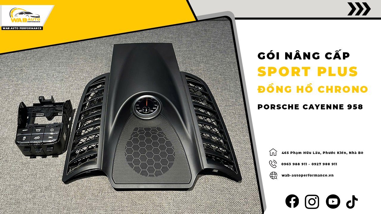 Gói Nâng Cấp Sport Plus Và Đồng Hồ Chrono Cho Porsche Cayenne E2