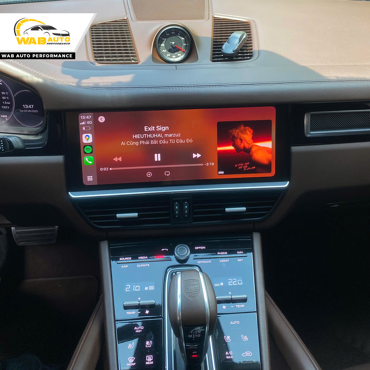 Porsche Cayenne S 9YA - 2021 nâng cấp màn hình Apple carplay full screen và kết nối không dây tại WAB Auto