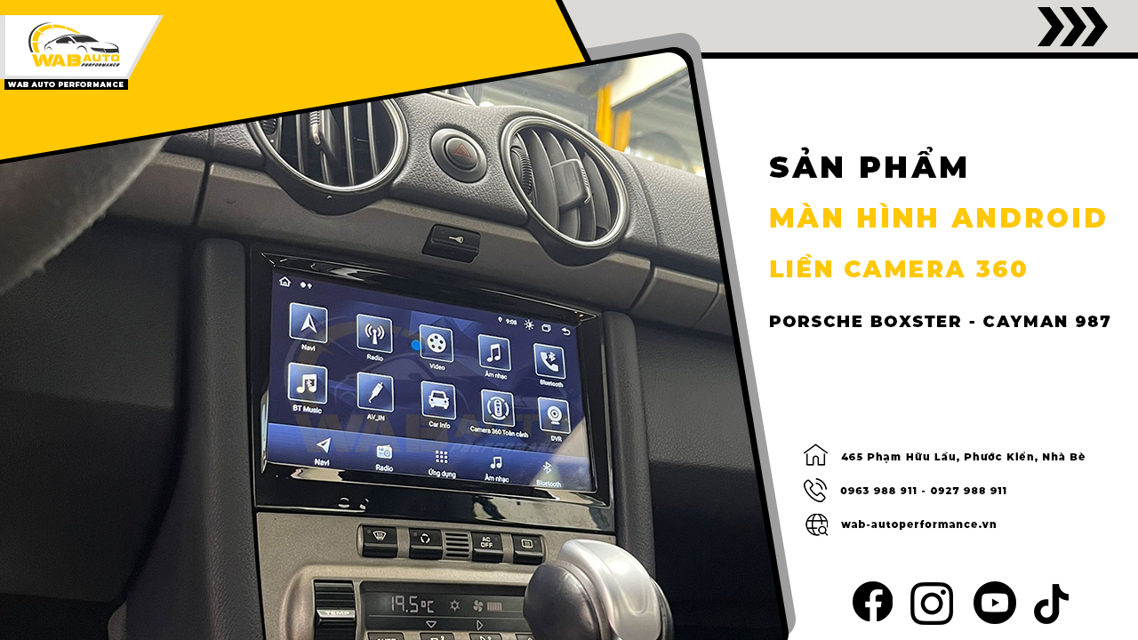 Màn Hình Android Liền Camera Cho Porsche Boxster Và Cayman 987