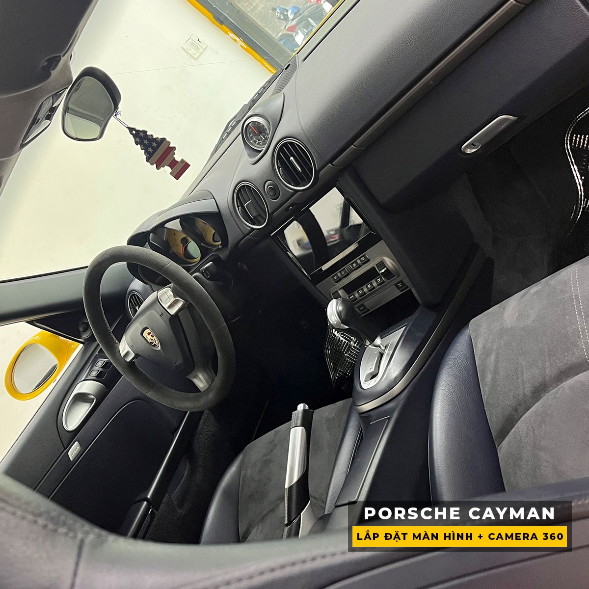 Nâng cấp màn hình Android liền camera 360 cho Porsche Cayman 987 – 2008