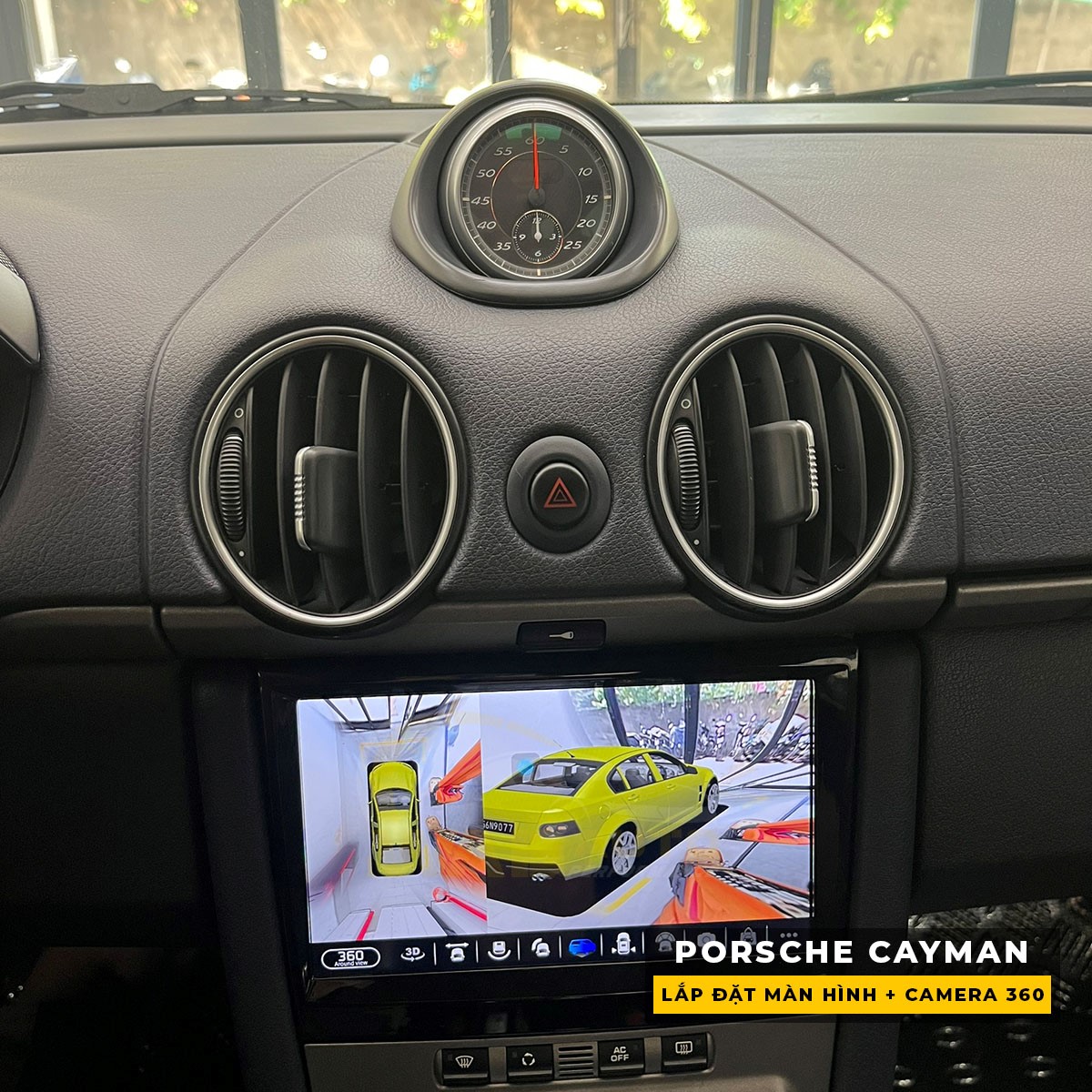 Nâng cấp màn hình Android liền camera 360 cho Porsche Cayman 987 – 2008