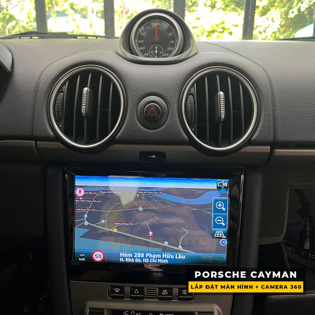 Nâng cấp màn hình Android liền camera 360 cho Porsche Cayman 987 – 2008