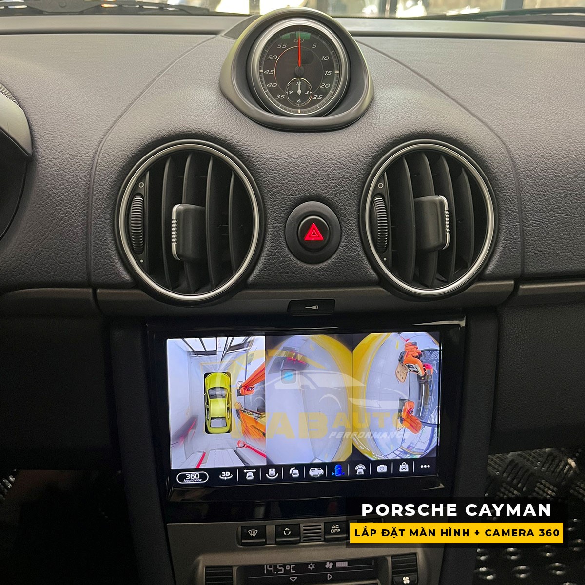 Nâng cấp màn hình Android liền camera 360 cho Porsche Cayman 987 – 2008