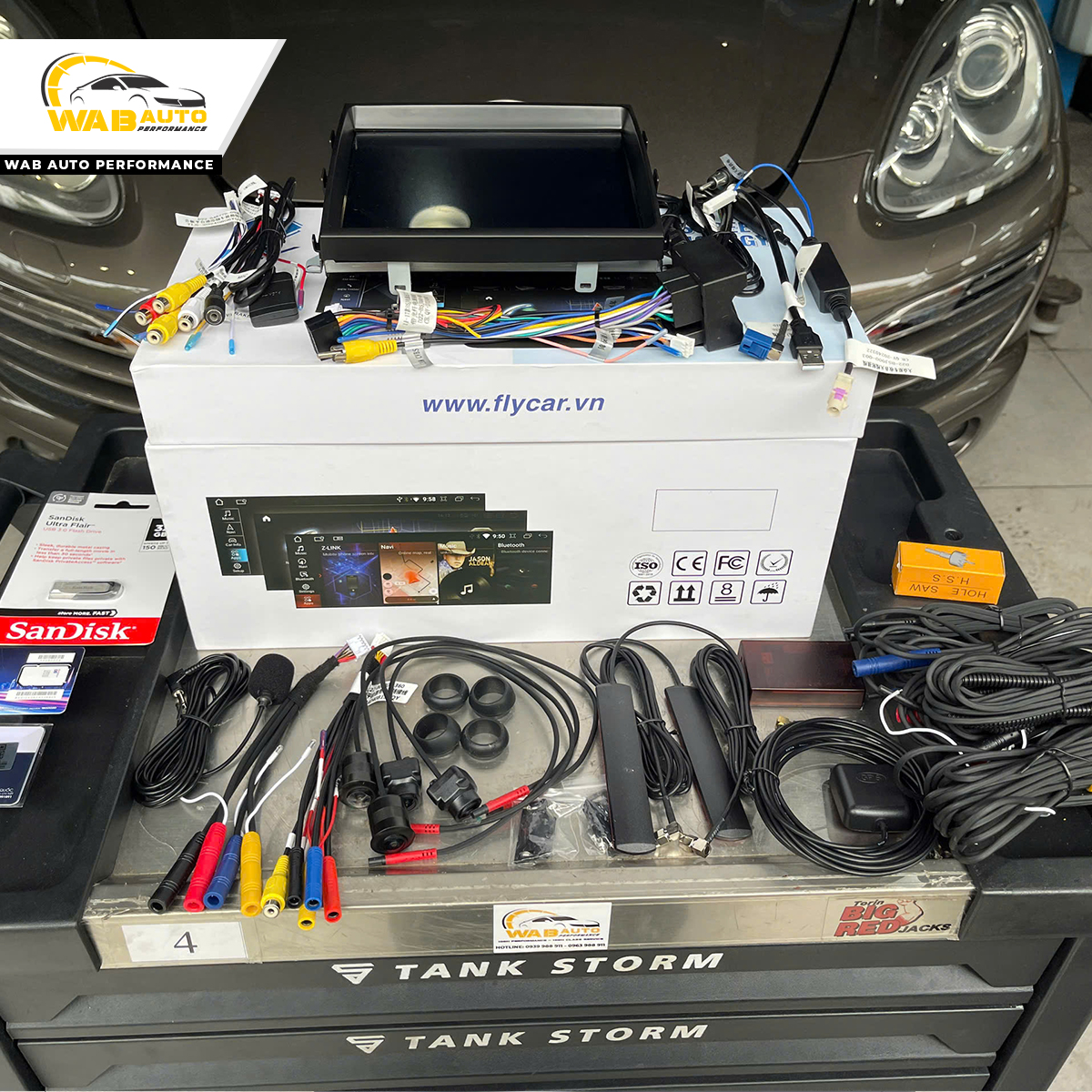 Nâng cấp màn hình Android cho Porsche Cayenne 2011 