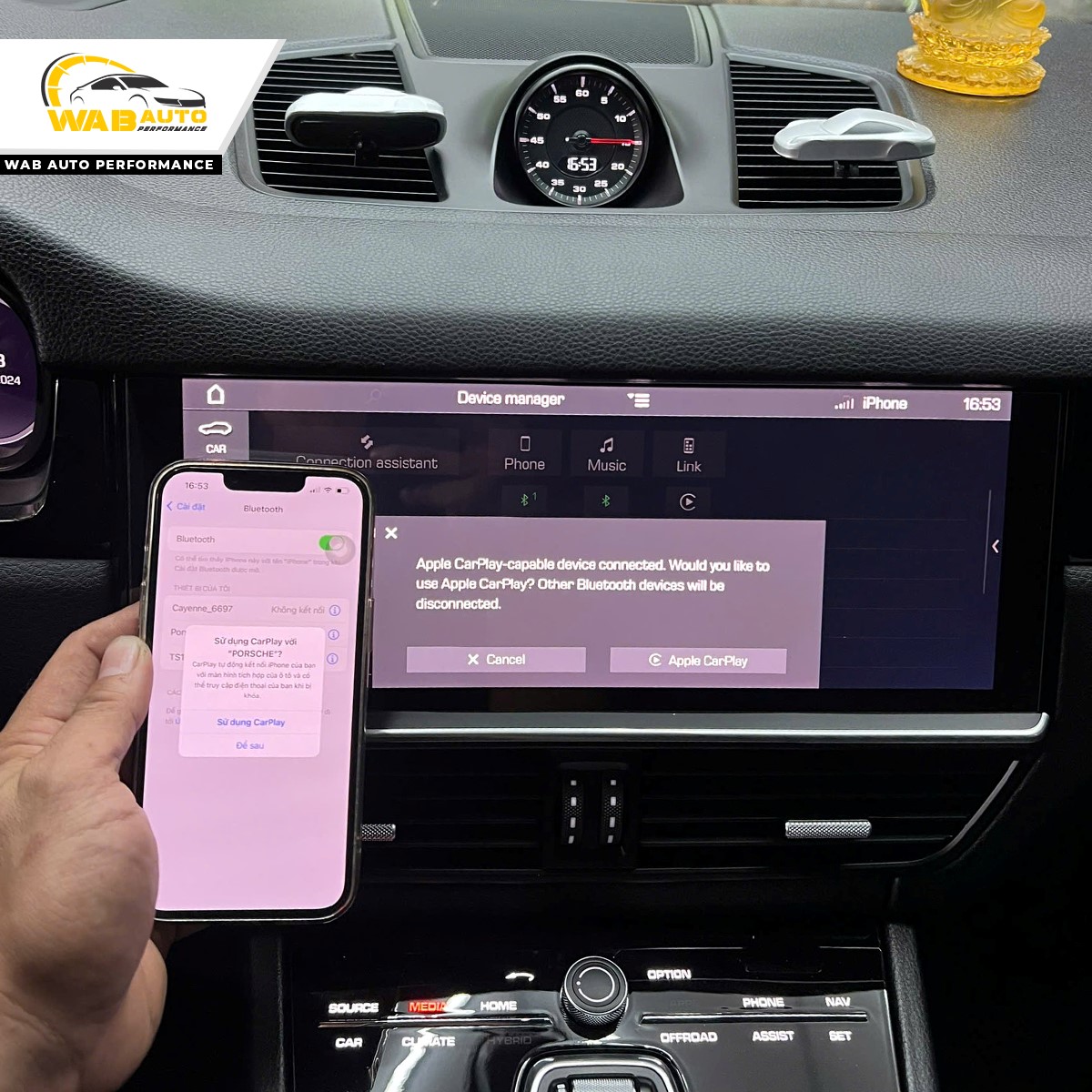 Porsche Cayenne 9YA 2021 nâng cấp carplay không dây và full màn tại