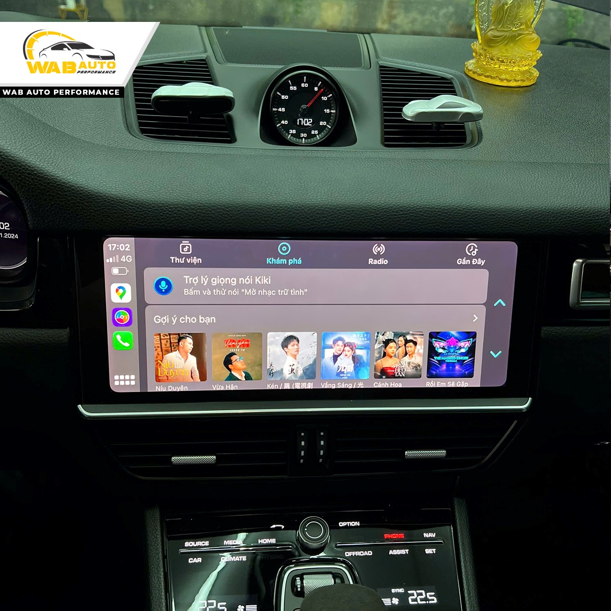 Porsche Cayenne 9YA 2021 nâng cấp carplay không dây và full màn tại
