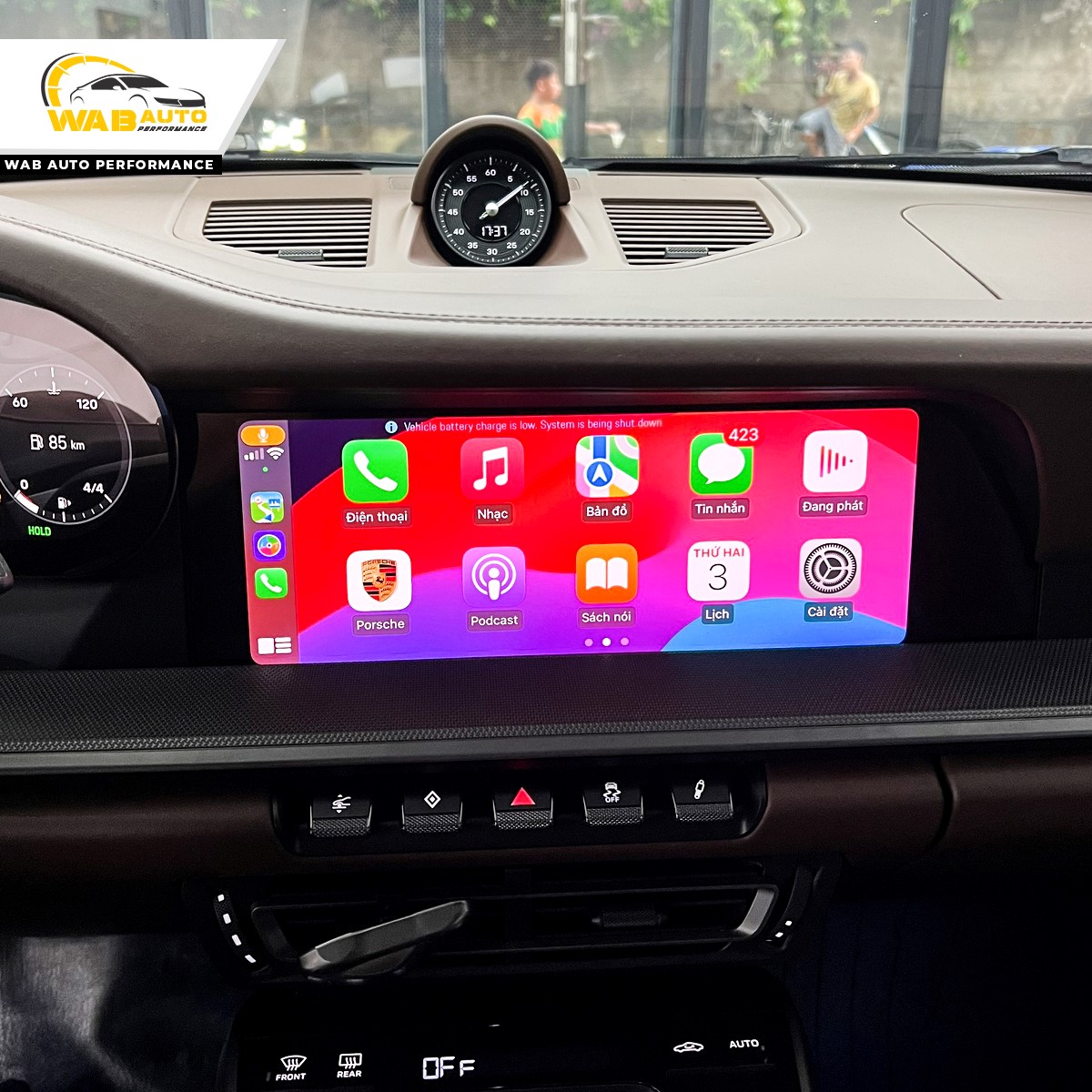 Porsche 911 2021 nâng cấp carplay không dây và full màn