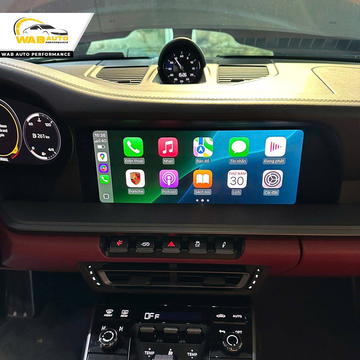 Porsche 911 Model 992 Carrera S 2021 nâng cấp carplay không dây và full màn tại WAB Auto.