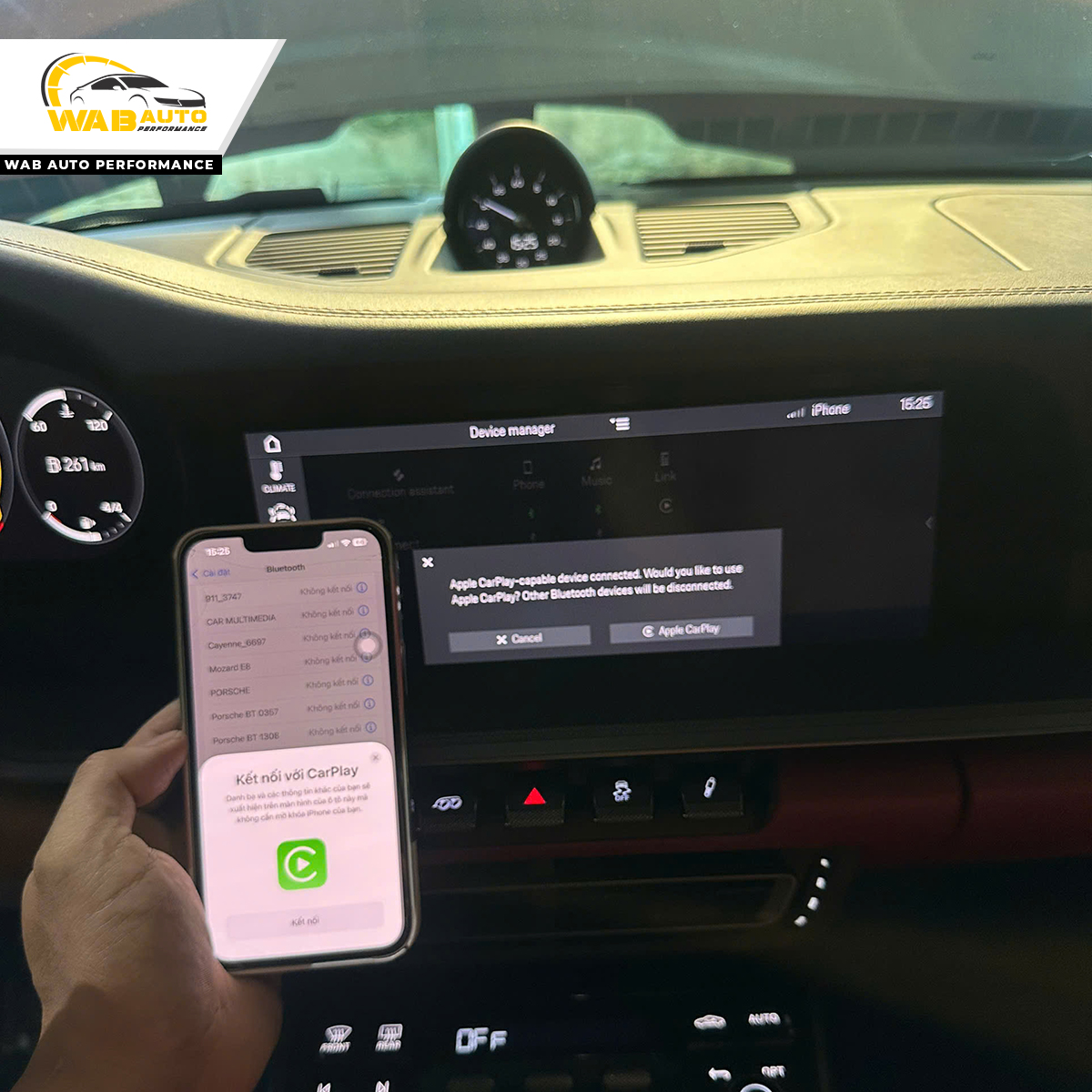 Porsche 911 Model 992 Carrera S 2021 nâng cấp carplay không dây và full màn tại WAB Auto.