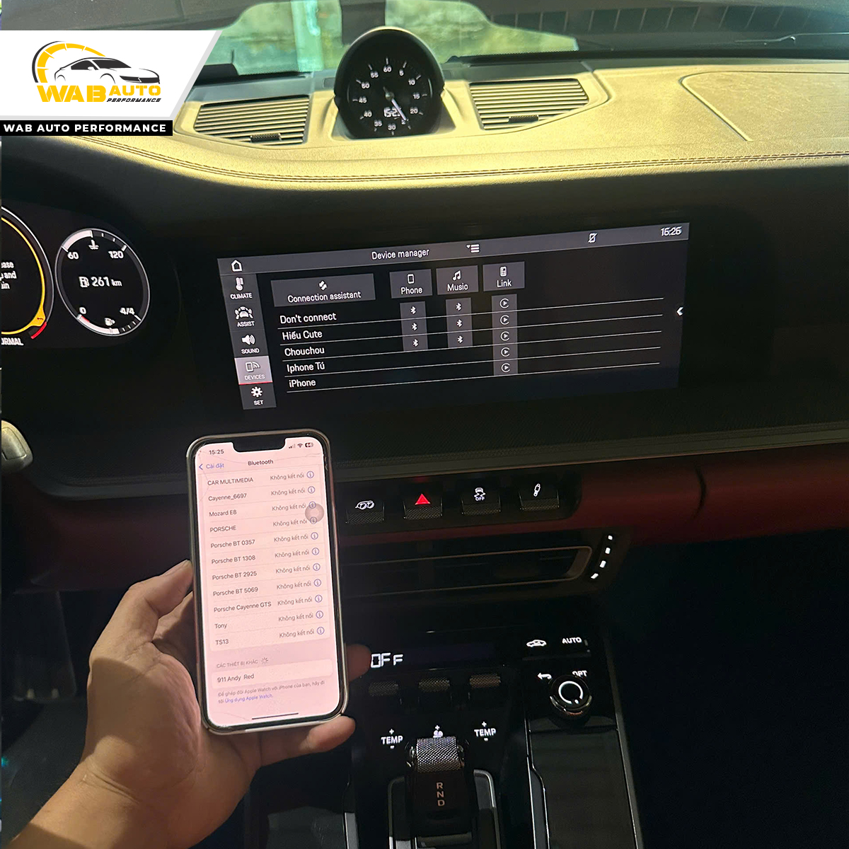 Porsche 911 Model 992 Carrera S 2021 nâng cấp carplay không dây và full màn tại WAB Auto.