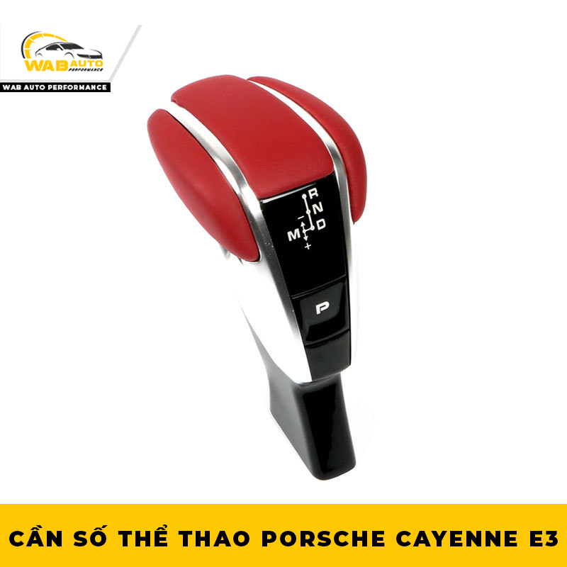 Sản Phẩm Cần Số Thể Thao Porsche Cayenne E3 màu da đỏ viền crom