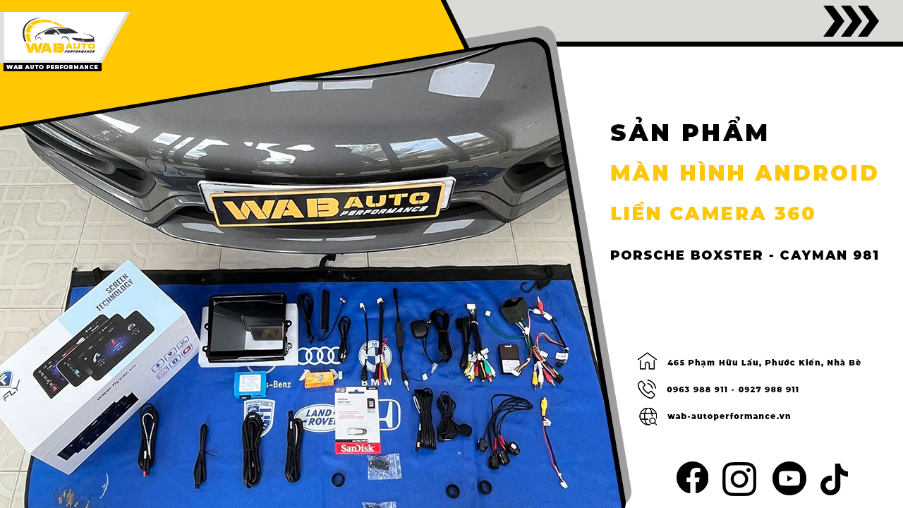 Sản Phẩm Màn Hình Android Dành Cho Porsche Boxster Và Cayman 981