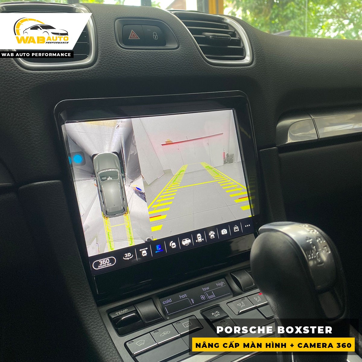 Nâng cấp màn hình Android liền camera 360 cho Porsche Boxster S 981 – 2016