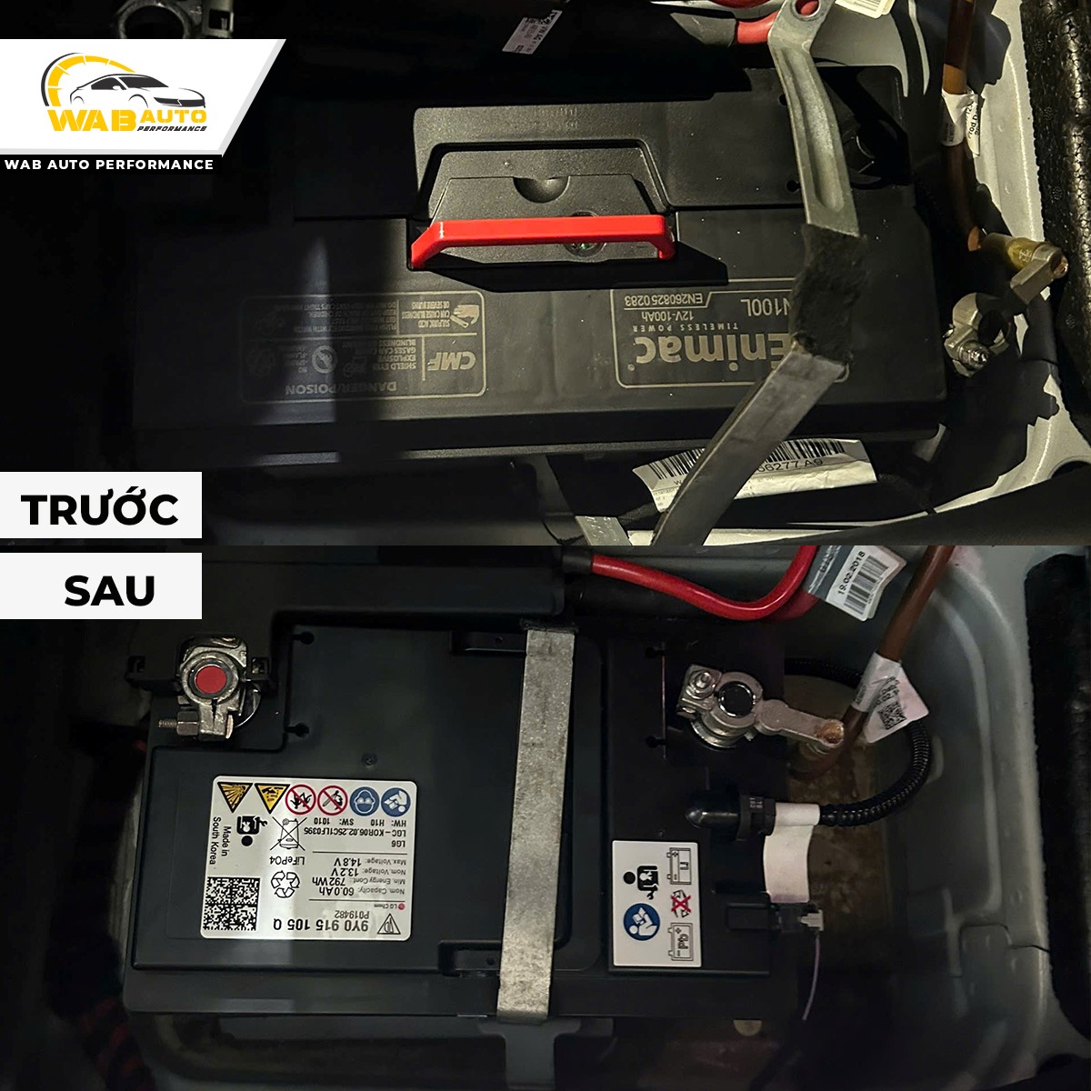 Thay thế bình Ắc quy Lithium OEM dành cho Porsche Cayenne V6 9YA 2019