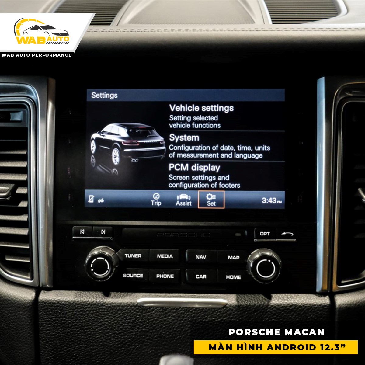 Hình Ảnh Thực Tế Nâng Cấp Màn Hình Android 12.3 Inch Porsche Macan