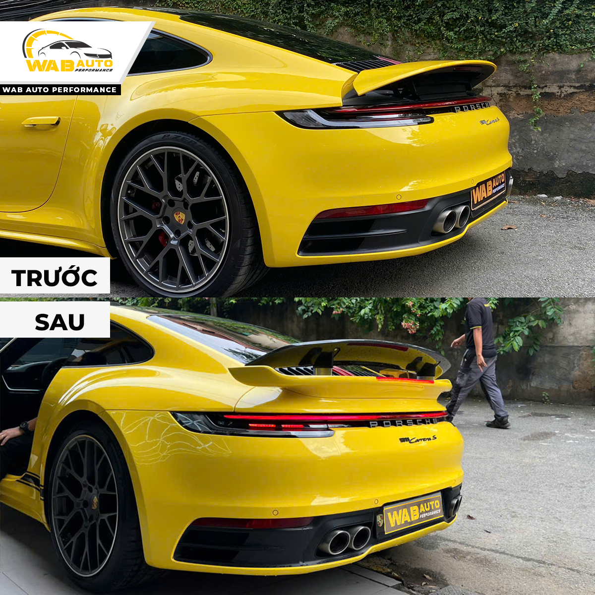 ình ảnh thực tế nâng cấp đuôi gió mẫu Porsche 911 Carrera S Coupe 992-1 2020