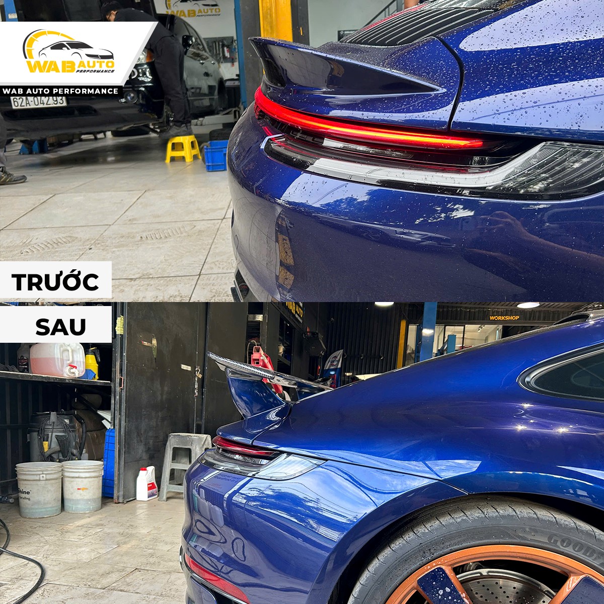 Sản phẩm đuôi gió Porsche 911 phiên bản Aerokit, được thiết kế phù hợp lắp đặt zin nguyên bản theo xe, không cần độ chế cắt xẻ