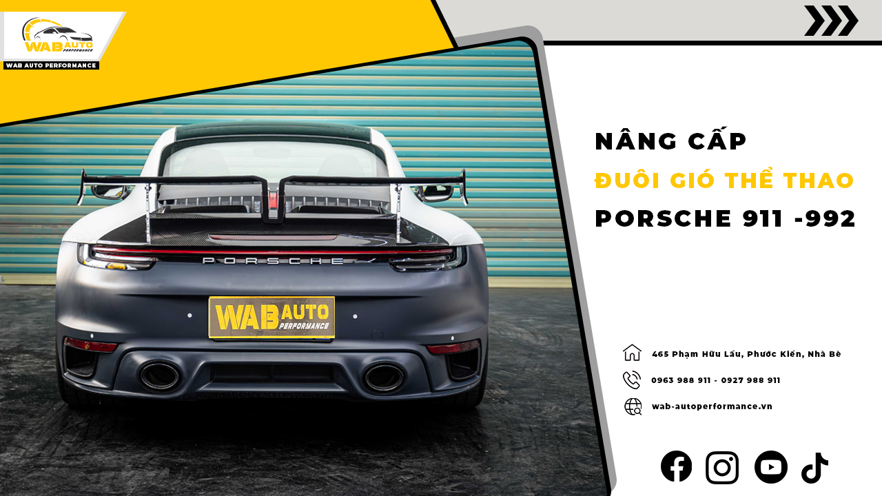 Porsche 911 Model 992 Nâng Cấp Đuôi Gió Thể Thao